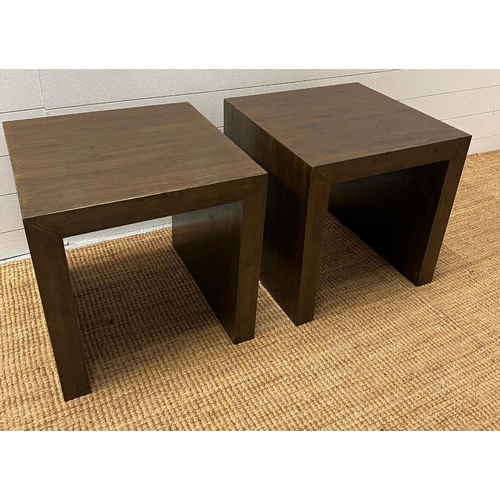 141 - A pair of square wooden side table