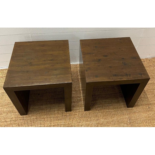 141 - A pair of square wooden side table