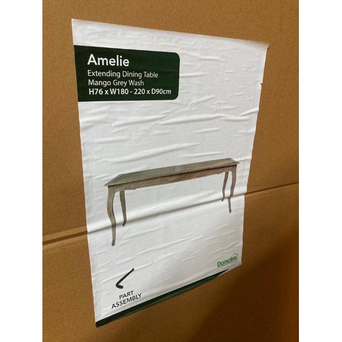 223 - A boxed Dunelm Amelie dining table with extenders