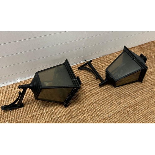 233 - Two outside wall lanterns (H56cm)