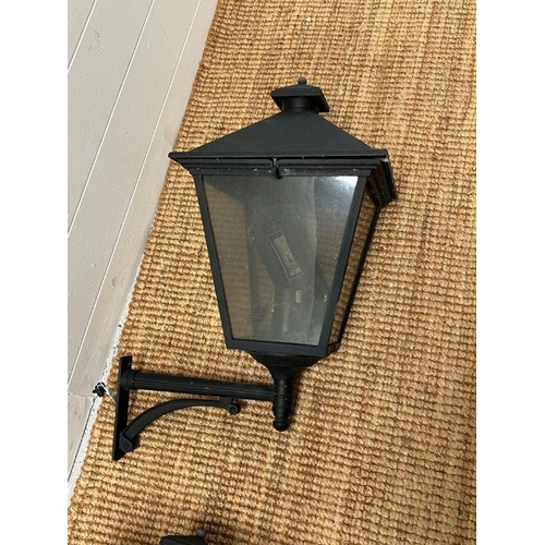 233 - Two outside wall lanterns (H56cm)