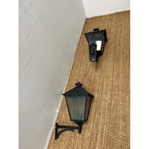 234 - Two outside wall lanterns (H56cm)