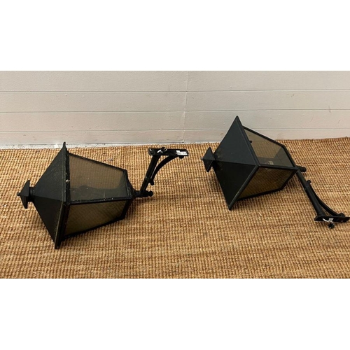 235 - Two outside wall lanterns (H56cm)