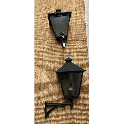 235 - Two outside wall lanterns (H56cm)