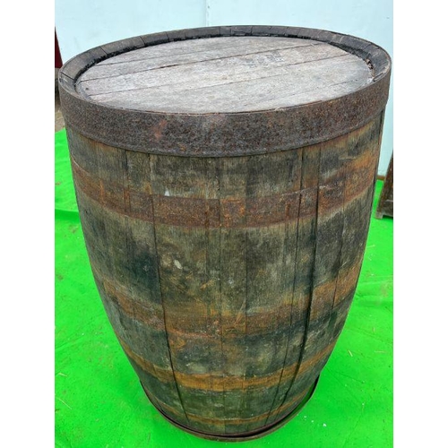 270 - A reclaimed wooden cask barrel AF (H100cm Dia55cm)