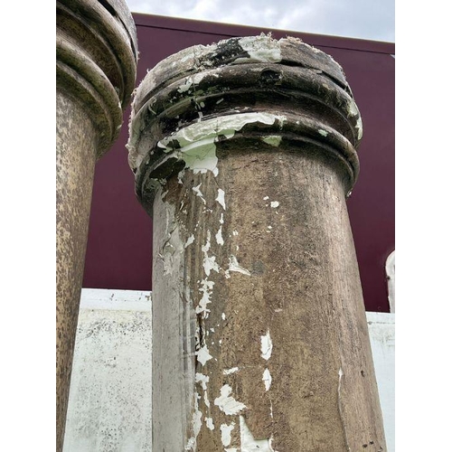 271 - Four plaster reclaimed columns (H250cm)