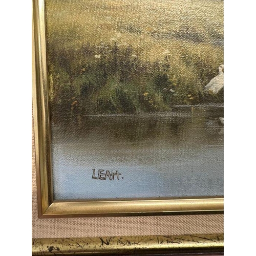 317 - An oil on canvas of a river landscape in Ireland, Signed bottom left 