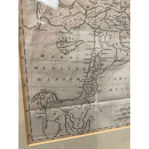 320 - A framed map of Syria