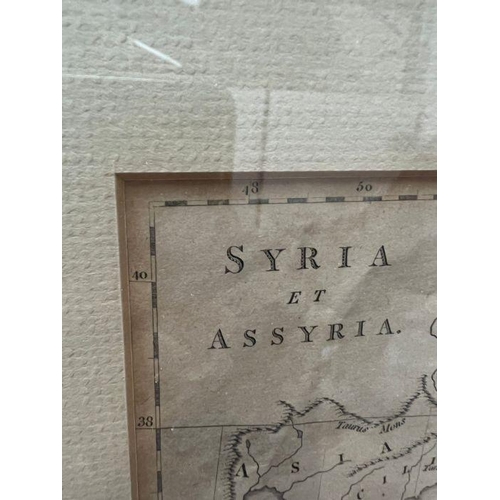 320 - A framed map of Syria