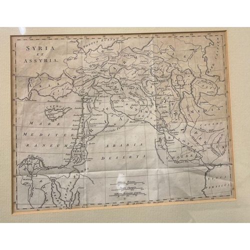 320 - A framed map of Syria