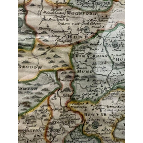 321 - A framed map of Devonshire By Robert Marden