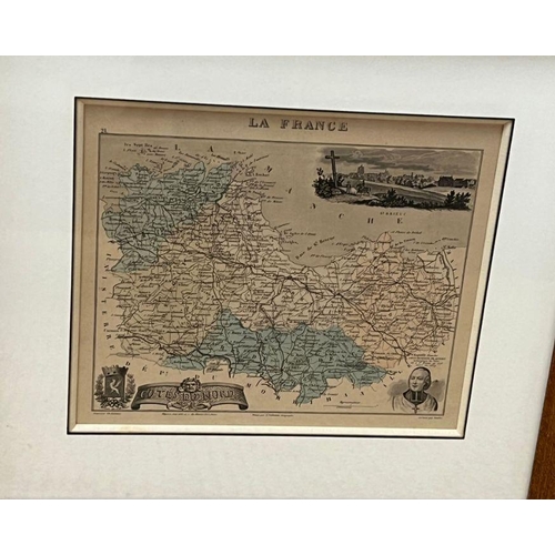 322 - Four maps, La France, Kent and two others