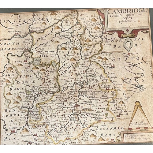 323 - Two antique Maps of Chester, Cestria and Cambridge.