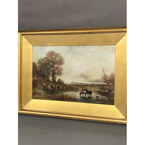 326 - Two framed oil painting of country scenes signed bottom H Newey 1905