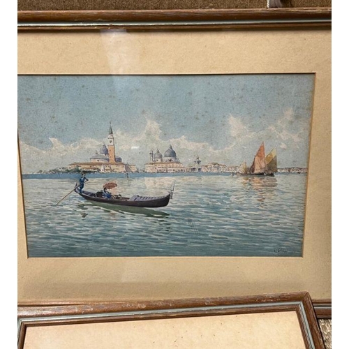 330 - A set of four watercolours of Venetian views, attributed to F Silvani 1823-1899