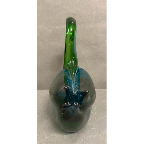 341 - A large Art glass Saran in greens and blues