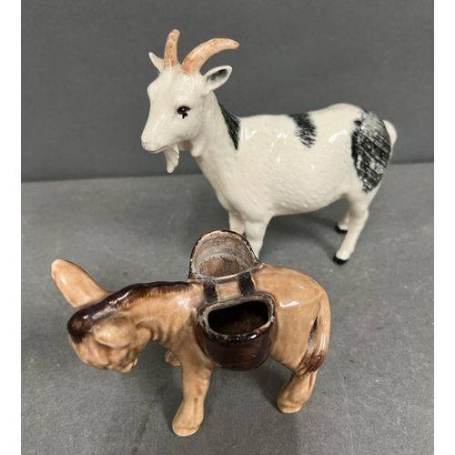 364 - A Beswick goat and a wee donkey