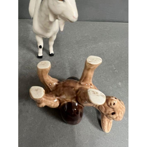 364 - A Beswick goat and a wee donkey