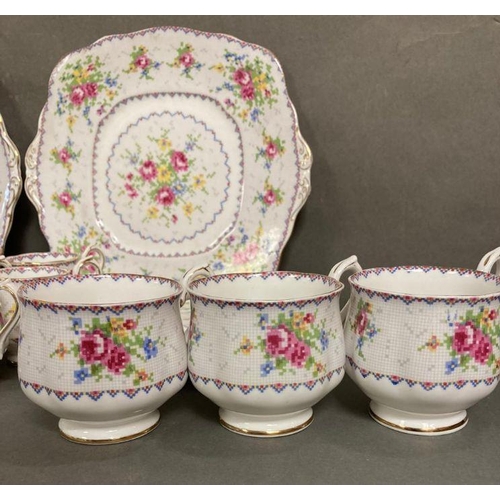 373 - A part Royal Albert bone china Petit Point tea and coffee service