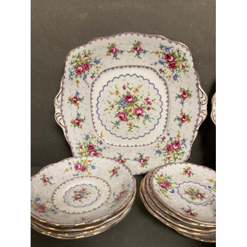 373 - A part Royal Albert bone china Petit Point tea and coffee service