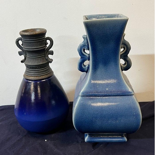 380 - Two Cobalt blue vases