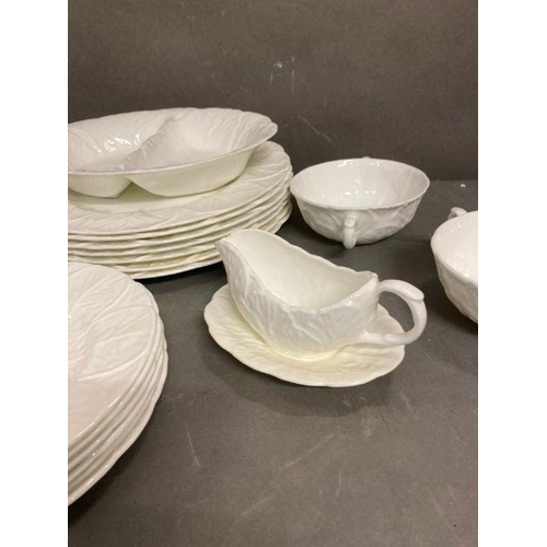 383 - A part Coalport country ware dinner service to include soup cups and saucers and dinner plates