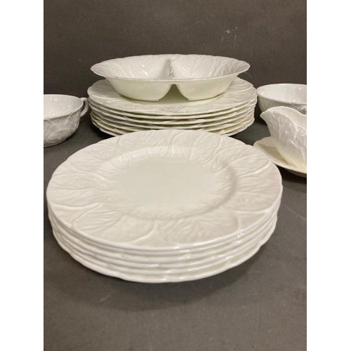 383 - A part Coalport country ware dinner service to include soup cups and saucers and dinner plates