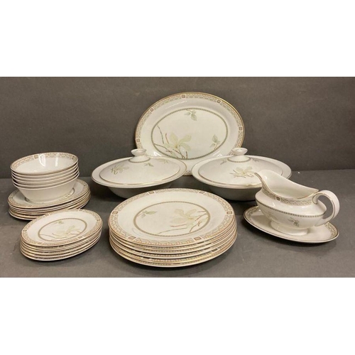 384 - A part Royal Doulton white dinner service, bowls, dinner plates etc