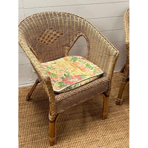 40 - Two wicker arm chairs