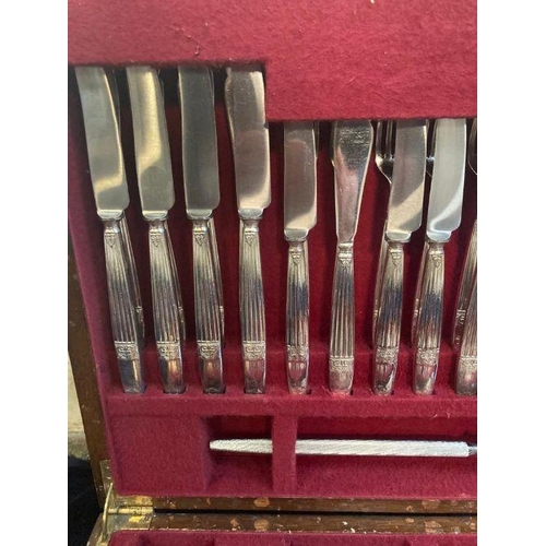 407 - An extensive silver plated canteen of cutlery by Elkington and Co of Birmingham