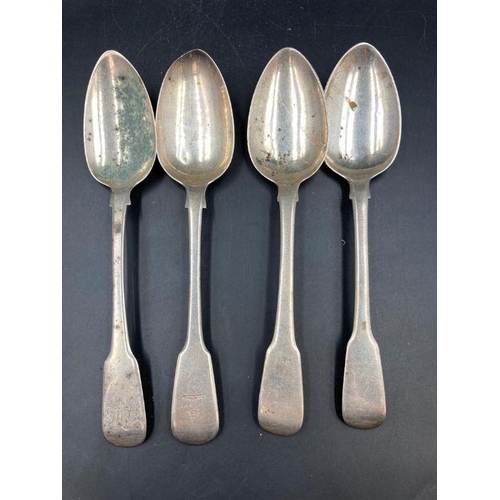 420 - Four Georgian silver spoons, various makers and hallmarks (Approximate Total Weight 266g)