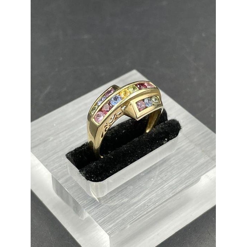 445 - Three QVC 9ct gold fashion rings, approximate combined total weight 7.7g