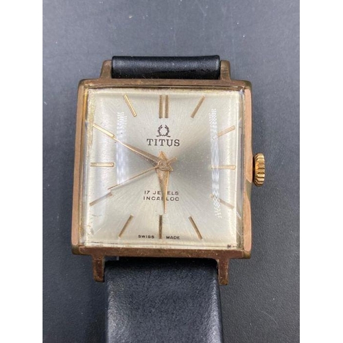 517 - A Vintage Titus 17 Jewels Incabloc wristwatch.