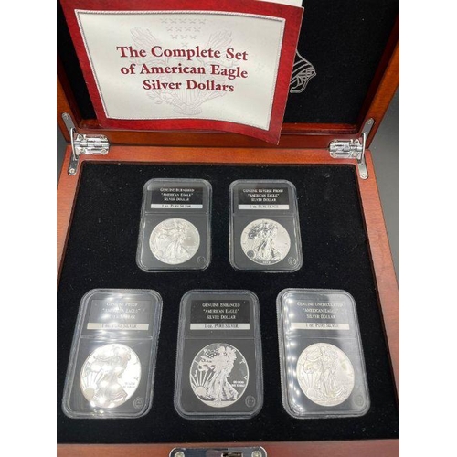 540 - 'The Complete Set of American Eagle Silver Dollars', in original case