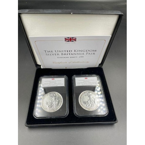 548 - United Kingdom Silver Britannia 2015 and 2016 coins