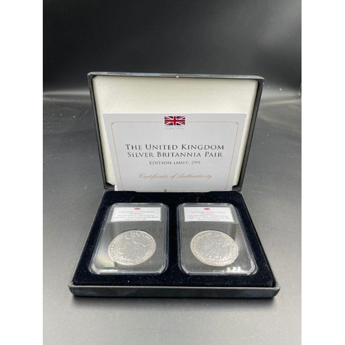 548 - United Kingdom Silver Britannia 2015 and 2016 coins