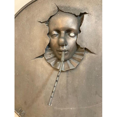 601 - A bronze effect circular wall mounted sun dial entitled 