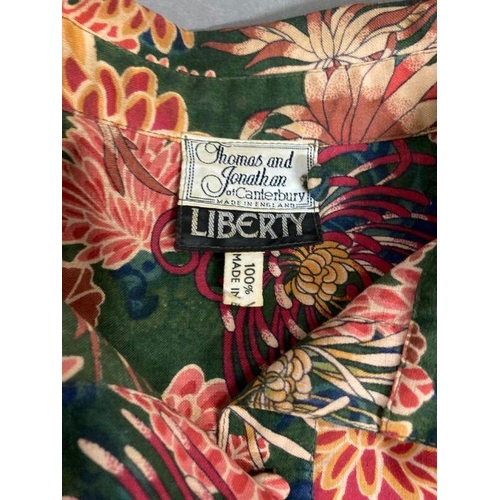 632 - A Thomas and Jonathan of Canterbury for Liberty floral print silk shirt