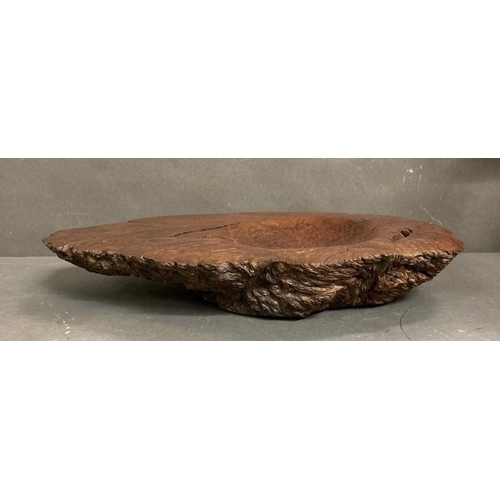 637 - A Western Australian carved wooden bowl 50cm X 35cm