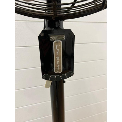 640 - A vintage Cinni metal floor standing fan