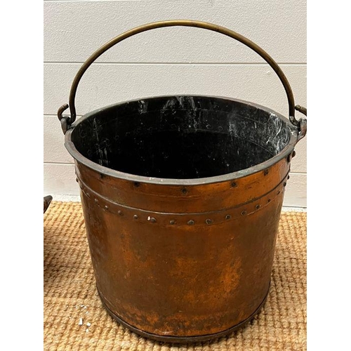 670 - A cooper bucket and scuttle