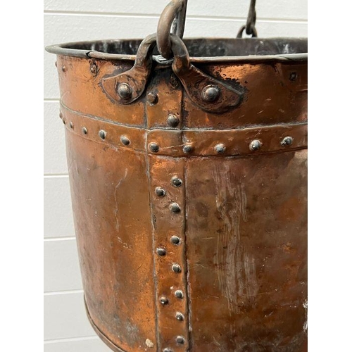 670 - A cooper bucket and scuttle