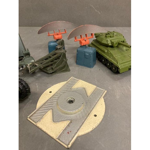 720 - A selection of play worn Diecast, military toys to include Dinky and Corgi