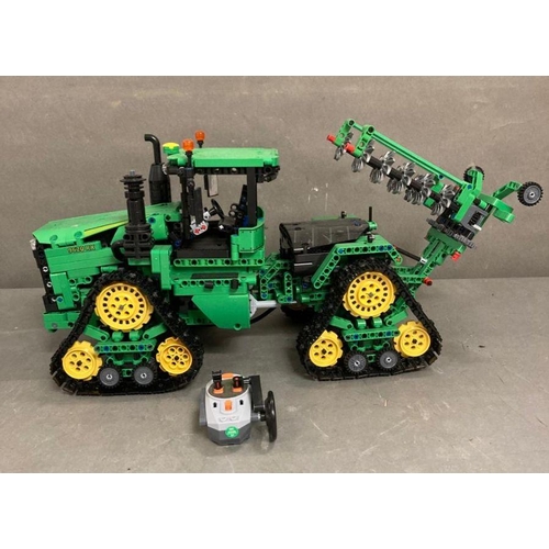 726 - A Lego Technic radio controlled tractor with plough