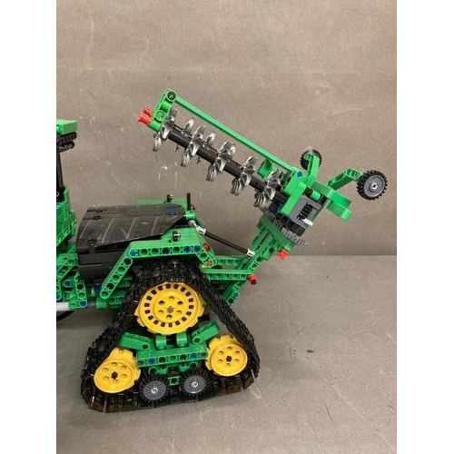 726 - A Lego Technic radio controlled tractor with plough