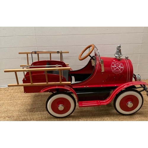 730 - An F.A.O Schwartz or New York child's pedal fire engine