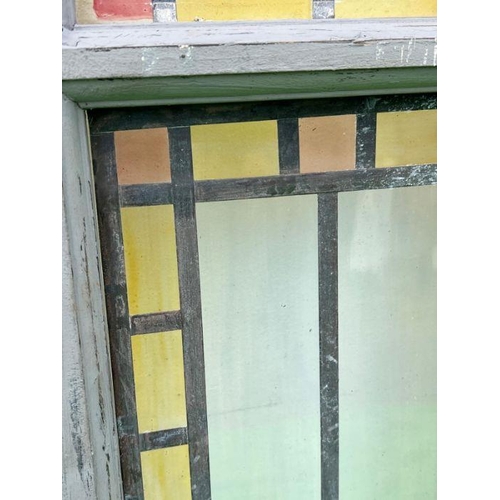 91 - A perspex stained glass effect window panel 110cm x 170cm