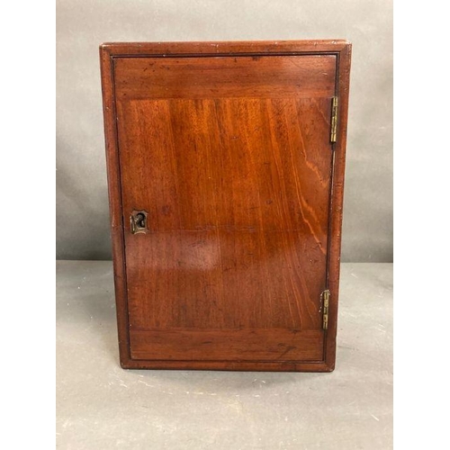 723 - A 19th Century Wenham binocular petrological microscope by Ross of London, cased on plinth in a glas... 