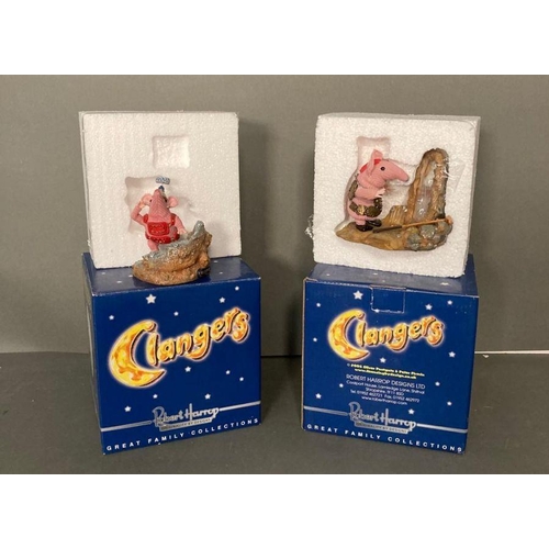 108 - Two Robert Harrop Clangers Figurines: 'Pride' Small clanger & Mirror and Tiny Clanger