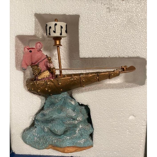 114 - Two Robert Harrop Clangers Figurines: Small Clanger & The Music Boat and The Iron Chick